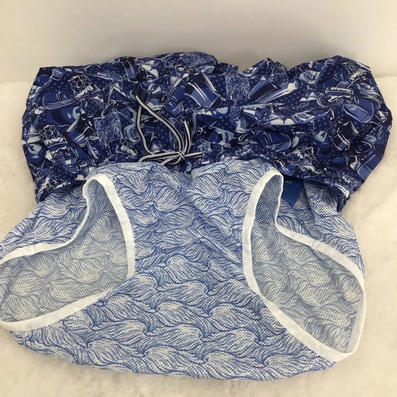 Peter Millar Men’s NWOT Seaside Swim Trunks Lined Blue Cocktails Size Medium - Picture 7 of 9